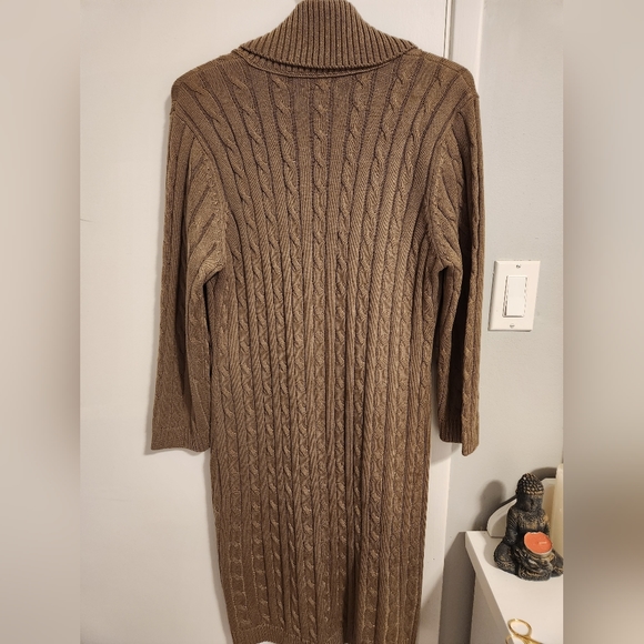 Sz XL Calvin Klien - Sleeve Side Leather Buckle Detail Sweater Dress - Picture 8 of 9